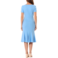 Robe droite bordeaux unie écologique pour femme, avec logo personnalisé OEM, taille naturelle élégante, fabriquée au Bangladesh