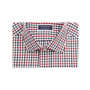 Camicia Casual da Uomo Verde Gingham a Quadri con Funzione Antipiega 100% Cotone Popeline Taglia XL (17.5X32X33) - Product Image 2