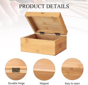 <b>Small</b> Mangowood Wooden Box, 6.7 X 5.1 X 3.1 Inch Natural Wooden <b>Boxes</b> Wooden Box for Art and DIY Hobbies, Decorative Box - Product Image 4