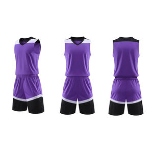 Uniforme de basket-ball Équipe de club Uniforme de basket-ball respirant Vêtements d'été Bsci Polyester Sportswear Ensemble sans manches - Product Image 1