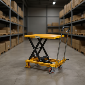 Manual Lifting <b>Platform</b> With Wheels 1000 Kg Capacity Shopping <b>Trolley</b> Cart - Product Image 3