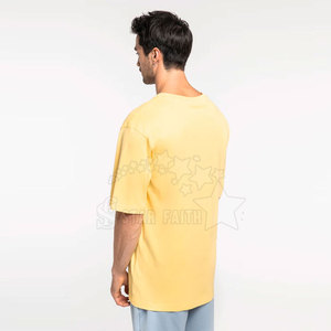 Camiseta extragrande de algodón para hombre, ropa de calle holgada de estilo holgado, camiseta informal mezclada de algodón, Camiseta extragrande para hombre - Product Image 3