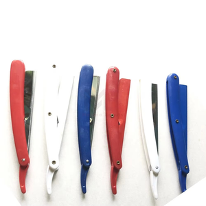 Barber <b>Edge</b> Folding Straight Shaving Razor with Plastic Handle Disposable Straight Razor with Knife and Holder - Product Image 2