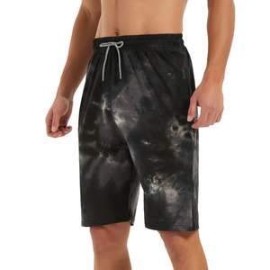 Top qualité nouveau décontracté gris strass embellissement et cravate-teinture sport hommes Shorts été respirant Baggy Shorts pour hommes - Product Image 5