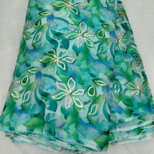 ผ้าส่าหรีผ้าไหม rangoli พิมพ์ลายปริซึมสีตัดกันสำหรับงานปาร์ตี้และงานแต่งงาน - Product Image 1