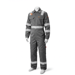 Venta al por mayor OEM personalizado Hi Vis carretera seguridad reflectante overol construcción ropa de trabajo Frc Ropa ignífuga overol - Product Image 4