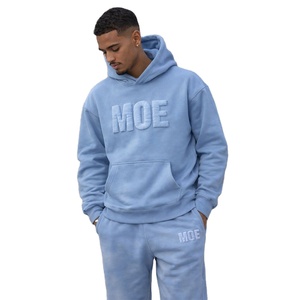 Sudaderas con Capucha de Felpa Gruesa para Hombre, Estilo Holgado, Lisas, con Logotipo Personalizado, Sudadera Urbana, Fabricante OEM, Venta al por Mayor en EE. UU. - Product Image 1