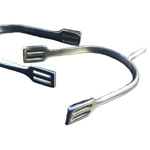 High <b>Quality</b> Customizable Patient Leather Spur Strap with Coloured Crystals on Buckle and Four Loops for Horse <b>Products</b> - Product Image 1