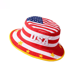 Casquettes de sport personnalisées en gros pour les événements de football, cadeaux pour les fans de football, chapeaux de seau de couleur drapeau national américain, canadien, mexicain - Product Image 4