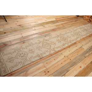 Turkish Rug, 1,6x12,5 ft Runner Rug, <b>Brown</b> Persian <b>Wool</b> Vintage Rug - Product Image 2