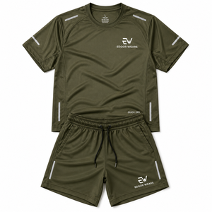 Conjunto Deportivo de Secado Rápido para Hombre, Camiseta Deportiva Transpirable de Manga Corta y Pantalones Cortos, Conjunto de Entrenamiento de Verano - Product Image 5