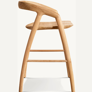 เก้าอี้เดี่ยวทำจากไม้สักสำหรับนั่งคาเฟ่หรือร้านอาหารสไตล์โมเดิร์นเรียบง่ายสำหรับการใช้งานในร่มหรือกลางแจ้งทนต่อสภาพอากาศ - Product Image 3