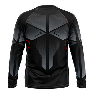 Haut de gymnastique de compression léger et sans couture pour hommes, séchage rapide, manches longues, col rond, vêtements de fitness et de jogging personnalisés, vente en gros de vêtements respirants - Product Image 6