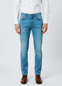 Jeans de Mezclilla Elásticos para Hombre, Múltiples Opciones de Color, Jeans de Corte Ajustado, OEM y ODM Disponibles - Product Image 3