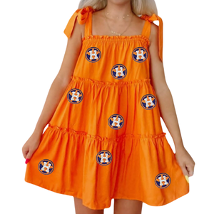 Vestidos de Mujer para el Día del Partido al por Mayor, Tirantes con Lazo, Cuello Redondo, Elegantes, Hasta la Rodilla, Casuales, Hechos a Medida, de Alta Calidad, Transpirables para el Verano - Product Image 2