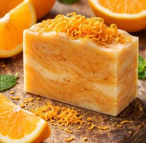Savon en barre à la zeste d'orange naturelle en gros OEM, savon de bain en vrac, nettoyant nourrissant pour le visage et le corps, éclaircissant et rafraîchissant - Product Image 4
