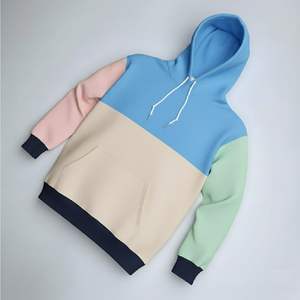 Sudaderas con Capucha Lisas para Hombre, Estilo Urbano, Personalizadas, de Algodón, Felpa Francesa Estadounidense, con Bordado Desgastado y Parches - Product Image 3