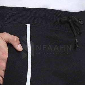 <b>Drawstring</b> Men <b>Trousers</b> Straight Lightweight Casual Mid Waist Loose Fit Customized Logo Printing Wholesale - Product Image 4