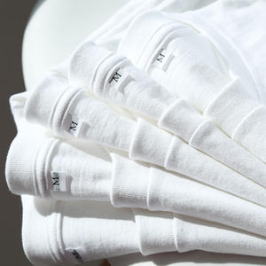 เสื้อยืดสีขาวสำหรับผู้ชายเสื้อคอตตอนลายปักโลโก้โพลีเอสเตอร์ขนาดใหญ่พิเศษออกแบบได้ตามต้องการ - Product Image 3