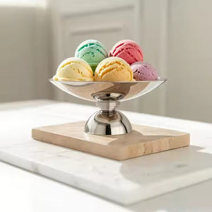 Cuenco Escultural Ecológico Hecho a Mano y Duradero con Base Elevada de Acero Inoxidable para Fiestas - Product Image 2