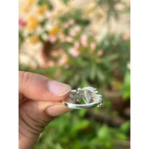 Natural Rainbow Moonstone Ring 925 Sterling Silver Handmade Gemstone Ring for Women Wholesale Jewelry Supplier - Product Image 5
