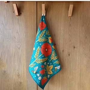 Serviette à vaisselle en coton premium imprimée, conçue pour un séchage efficace de la vaisselle, le nettoyage quotidien de la cuisine et une utilisation domestique durable - Product Image 2