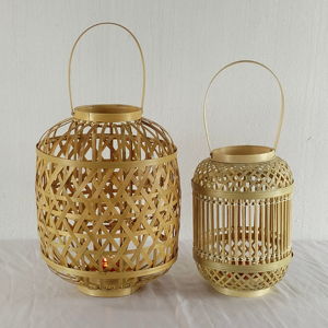 Bougeoirs tissés en bambou, bocaux avec poignée, prix bon marché pour la vente en gros - Product Image 1