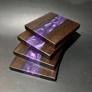 New American Style Wood And <b>Epoxy</b> Resin Coaster For Party <b>Table</b> Decoration Use Wooden Coaster With Premium Quality Cup Coaster - Product Image 3