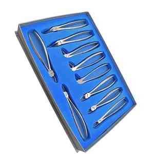10 pièces dentaire orthodontique et chirurgical en acier inoxydable pince d'extraction de dents ensemble dentaire Instruments chirurgicaux - Product Image 3