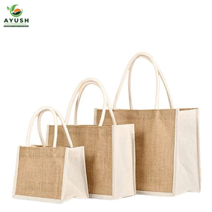Sacs de courses réutilisables en tissu de jute avec logo imprimé, logo et taille personnalisables, sacs de magasin écologiques - Product Image 6