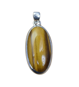 Cadeau de mariage parfait pour l'amour 925 pendentif en pierre précieuse oeil de tigre en argent Sterling pour les filles avec 925 bijoux pendentif estampillé - Product Image 1