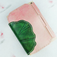Cahier de voyage fait main Vintage rose rétro en cuir de vachette 240 pages, feuille de lotus, cadeau en papier kraft en cuir véritable