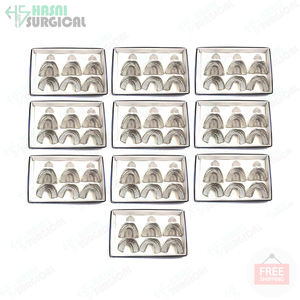 10 Uds. Bandejas de impresión Dental de acero inoxidable soporte de dientes superior inferior cubos de impresión dental herramienta de odontología dental - Product Image 3