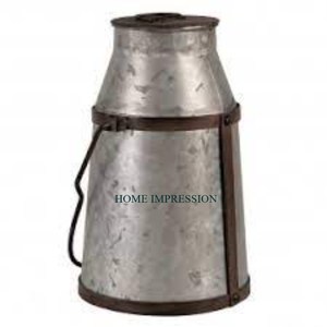 Nouveau support de jardinière de fleurs en métal de canne à lait galvanisé pour décor intérieur et extérieur jardinière de fleurs avec poignées ombre de couleur or - Product Image 6