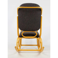 Fauteuil à bascule moderne en rotin naturel avec coussin pour salon et terrasse – Fauteuil paresseux de grand-père – En stock