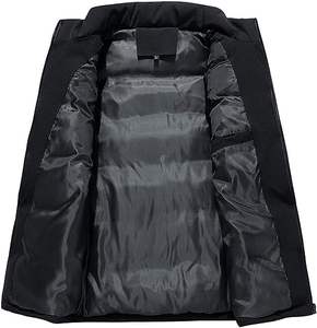 เสื้อกั๊กขนเป็ดลำลองฤดูหนาวสำหรับผู้ชายแจ็กเก็ตแฟชั่นปกตั้งพื้นเสื้อแจ็คเก็ตเสื้อกั๊กมีกระเป๋า - Product Image 6