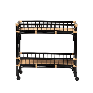 Carrito de Bar de ratán ecológico de granja, carrito de hotel, restaurante y suministros de hotel de mayoristas de Vietnam - Product Image 3