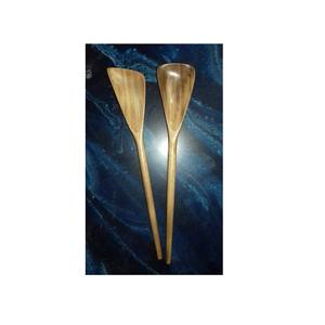 Cuchara de cubiertos de ensalada de madera de mango única para artesanía de tamaño personalizado al por mayor cuchara de cubiertos de madera Natural con esmalte para Cocina - Product Image 1