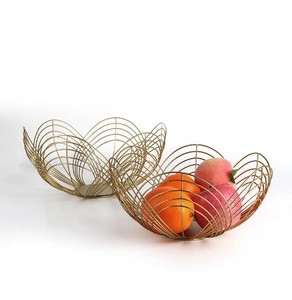 Cesta organizadora de almacenamiento de rejilla de alambre de hierro y Metal Rectangular respetuosa con el medio ambiente personalizable, manijas plegables, cestas de frutas para uso en la cocina - Product Image 1