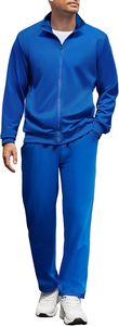Chándal personalizado de dos tonos para hombre, chaqueta ajustada y pantalones cónicos, ropa deportiva de estilo deportivo para entrenamiento de gimnasia y ropa al aire libre - Product Image 2