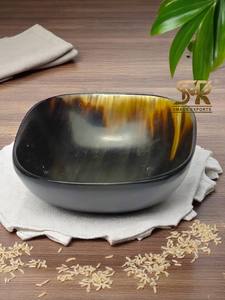 ชุดชามสี่เหลี่ยมรูปควายธรรมชาติ2ชิ้นสำหรับตกแต่งบ้านทำด้วยมือชามเสิร์ฟขัดเงาไม่เหมือนใครสำหรับให้เป็นของขวัญ - Product Image 4