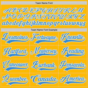 OEM Fabricación personalizada al por mayor Custom Gold Powder Blue-White High Quality Hockey Lace Neck Jersey - Product Image 4