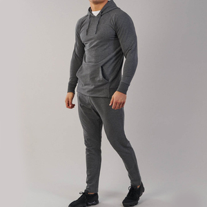Casual Autumn Breathable Fleece <b>Track</b> <b>Suit</b> for Men with Customized Logo Solid Color Premium Quality - Product Image 1