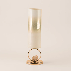 Trusted Manufacturer Decorative Accent Metal And <b>Glass</b> <b>Flower</b> <b>Vase</b> For Console Table Styling Enhancing Entryway Appearance - Product Image 1