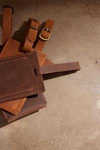 Direct Sales of Customized Soft Genuine Leather <b>Luggage</b> Tag LLT-0054 from Factory Direct Sales for Travel Tags - Product Image 4