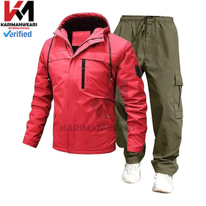 Ensemble de survêtement athlétique pour homme, 2 pièces, fermeture éclair intégrale, jogging décontracté, survêtement de sport, tenue de sport pour la salle de sport, la course à pied, l'entraînement - Product Image 6