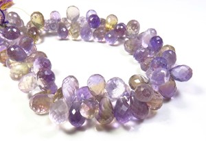 Cuentas de lágrima de bioametrino natural, corte facetado de 11-11mm, hebra de 8 ", cuentas sueltas de piedras preciosas de 200 quilates de grado superior - Product Image 4