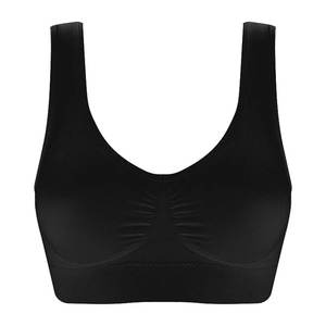 เสื้อชั้นในกีฬาสำหรับผู้หญิงไซส์ใหญ่ แบบเรียบง่าย เหมาะสำหรับวิ่งและออกกำลังกายในยิม-ระบายอากาศได้ดี กระชับมีโลโก้ด้านหน้า รองรับทรงได้ดี ผลิตจากผ้าสแปนเด็กซ์/ไนลอน - Product Image 2