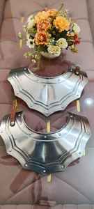 Armadura Medieval Renacentista, Placa de Cuello de Hierro Calibre 18, Color Plateado, Armadura Coleccionable para Disfraces - Product Image 5