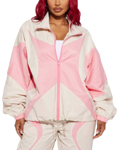 Ensemble survêtement coupe-vent personnalisable pour femmes, doublure en mesh, coupe-vent, grande taille, respirant, fermeture éclair, imprimé - Product Image 3